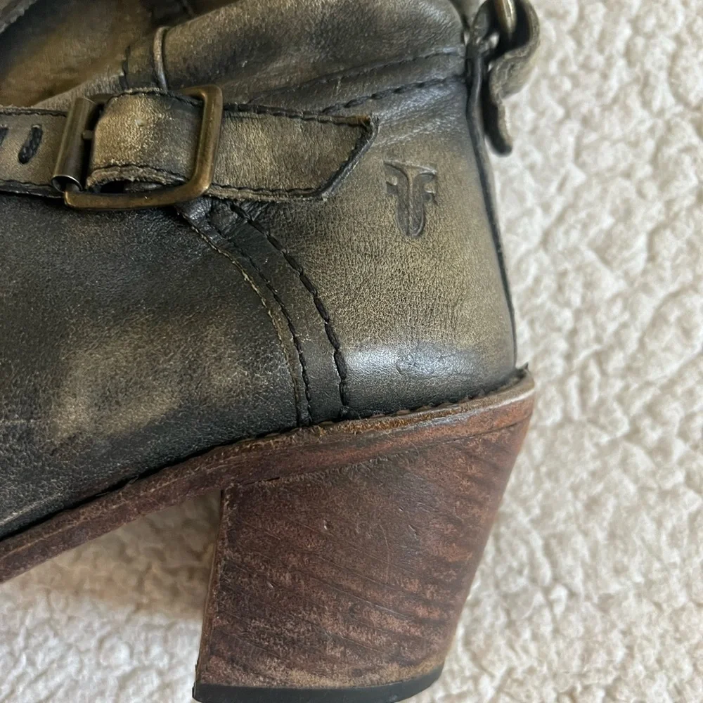Frye Women's Black Distressed Leather Boots - Picture 3 of 13